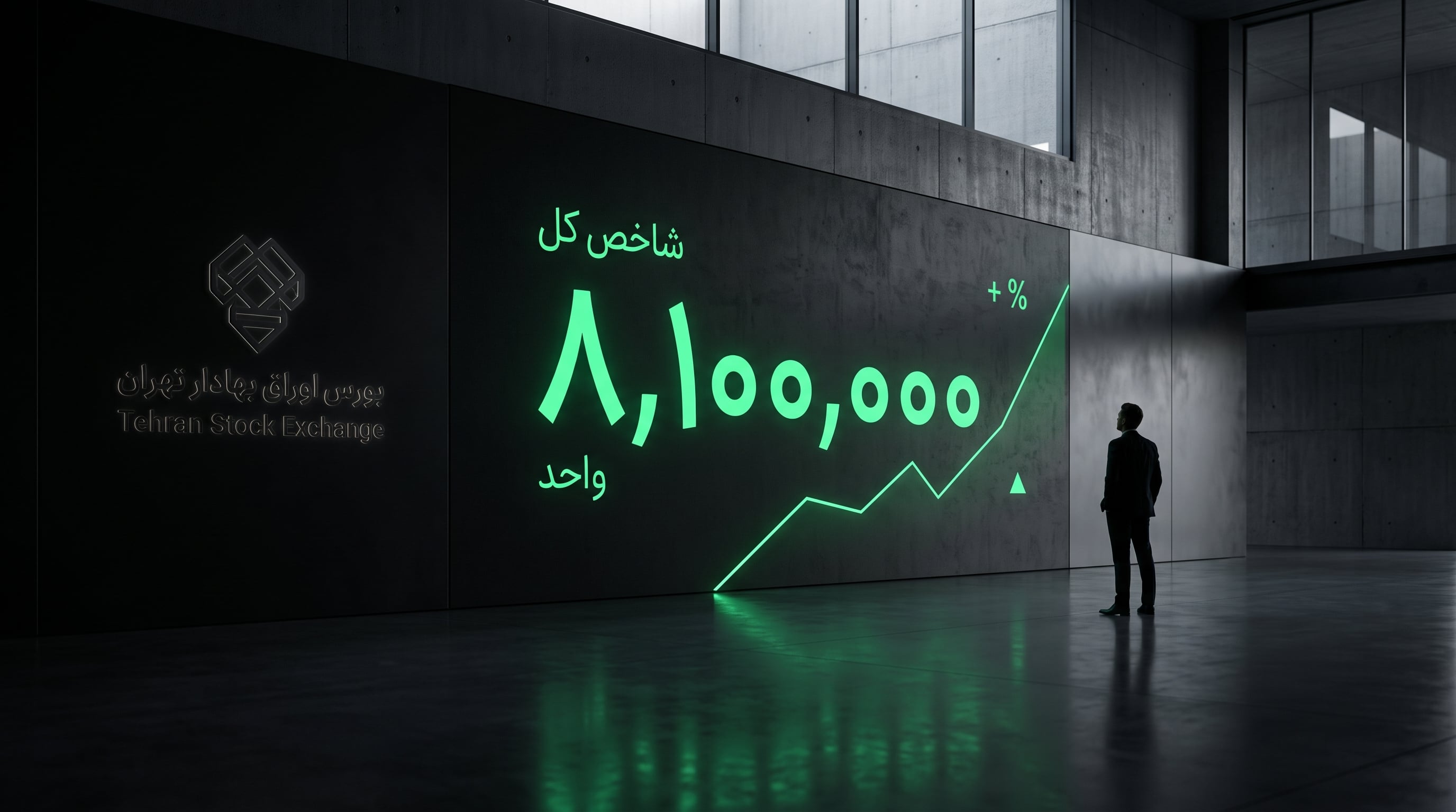 شاخص بورس تهران برای نخستین بار از ۸.۱ میلیون واحد عبور کرد
