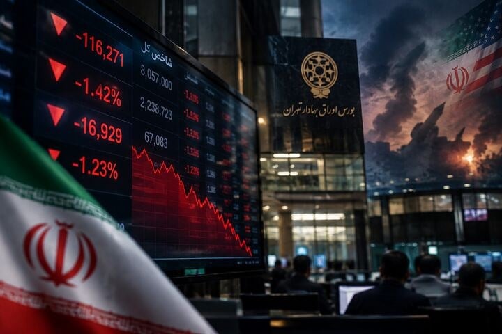 بورس در طوفان ریسک‌های سیستماتیک؛ افت سنگین ۱۳۰ هزار واحدی شاخص کل در نخستین روز هفته