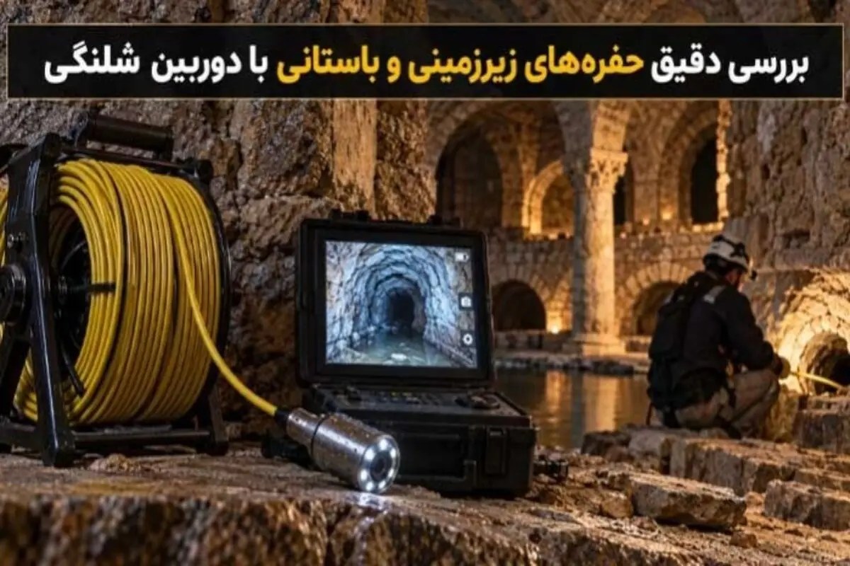 بررسی دقیق حفرههای زیرزمینی و باستانی با دوربین شلنگی