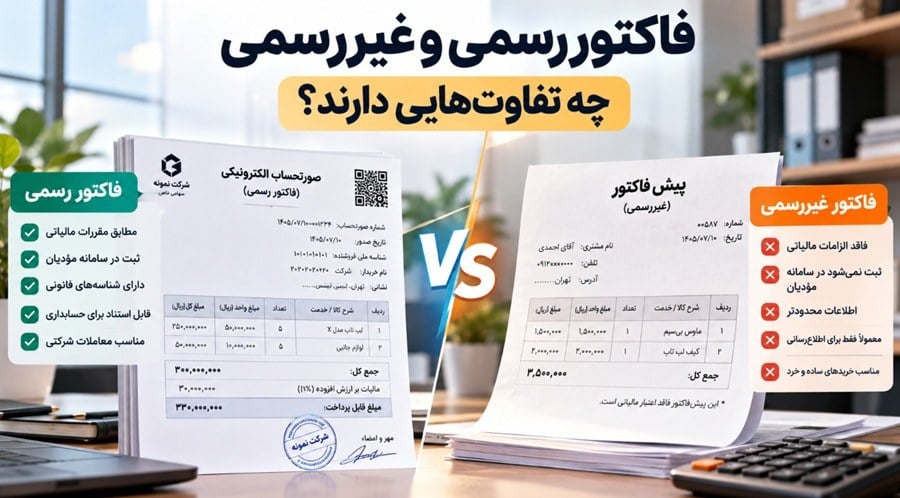 فاکتور رسمی و غیررسمی چه تفاوتهایی دارند؟