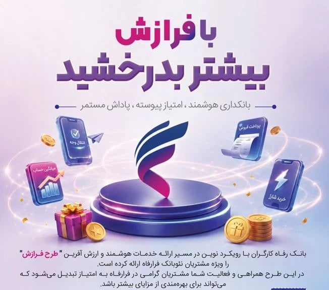 آغاز فرازش بانک رفاه؛ پاداش نقدی برای مشتریان فرارفاه