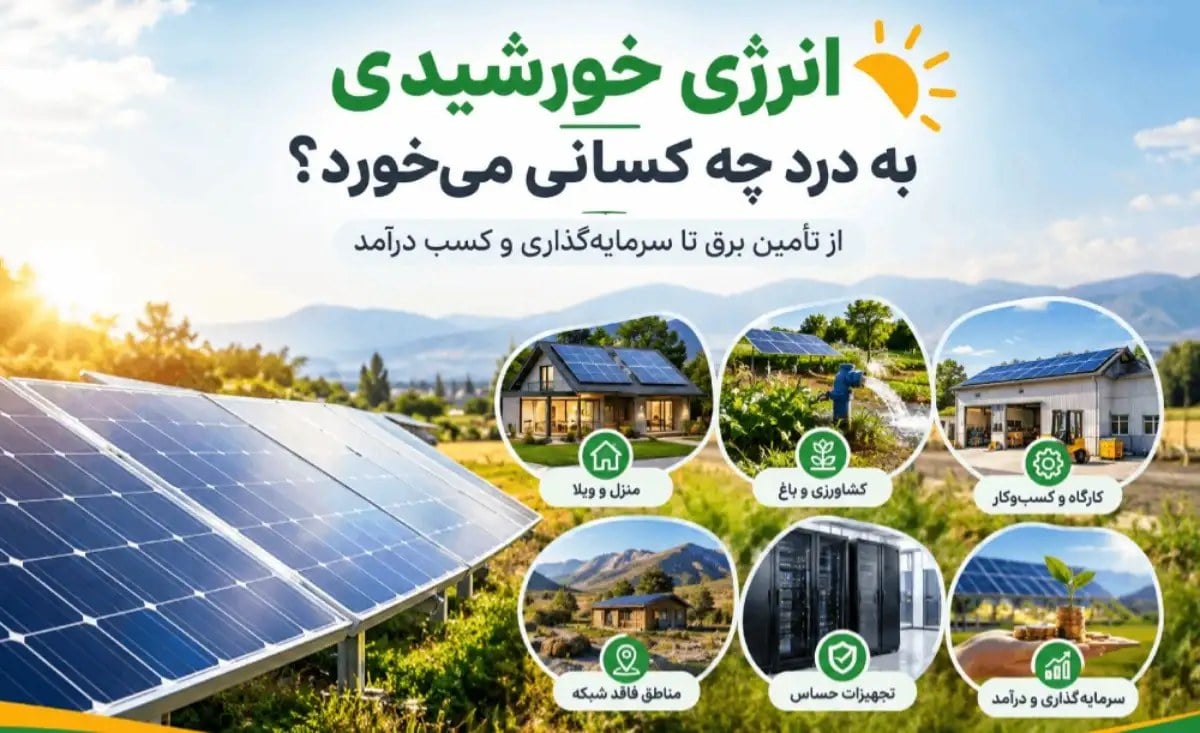 انرژی خورشیدی به درد چه کسانی میخورد؟ از تأمین برق تا سرمایهگذاری و کسب درآمد