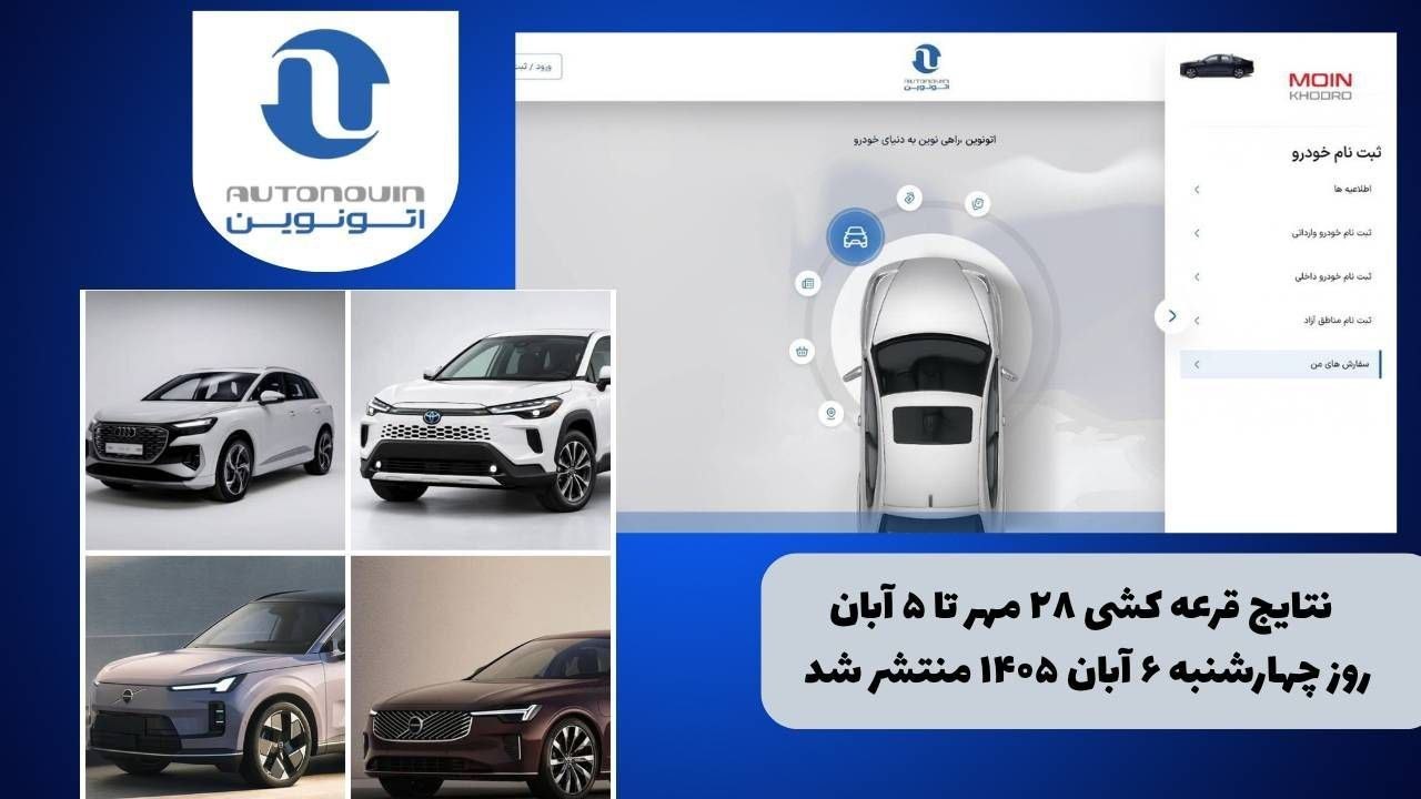 نتایج قرعه‌کشی خودروهای وارداتی اتونوین اعلام شد؛ راهنمای استعلام برندگان