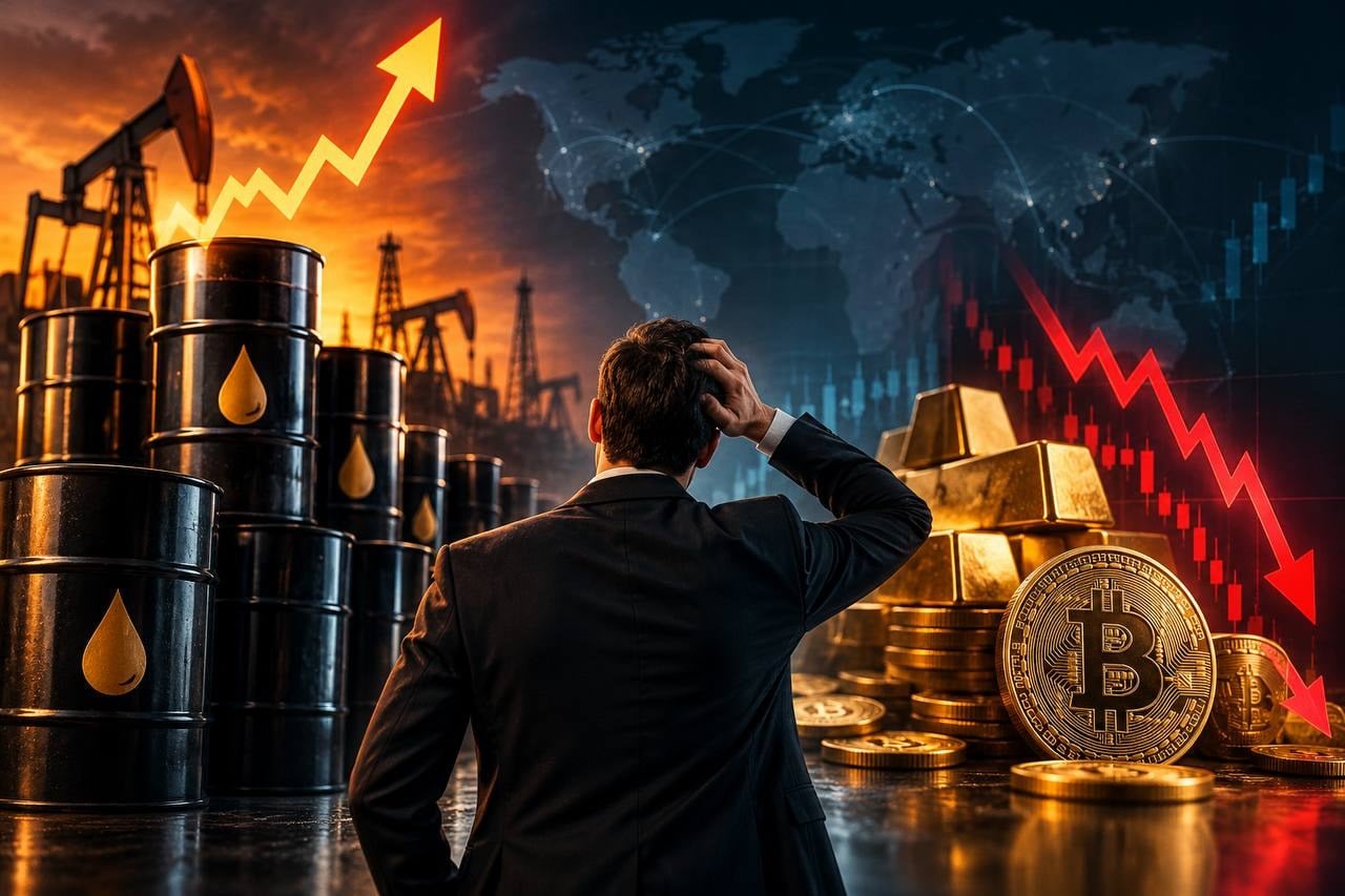 شوک نفتی و تاثیر آن بر طلا و بیتکوین بازارهای جهانی