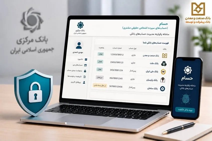 مشتریان بانک صنعت و معدن درخواستهای «سامانه حسام» را چگونه پیگیری کنند؟