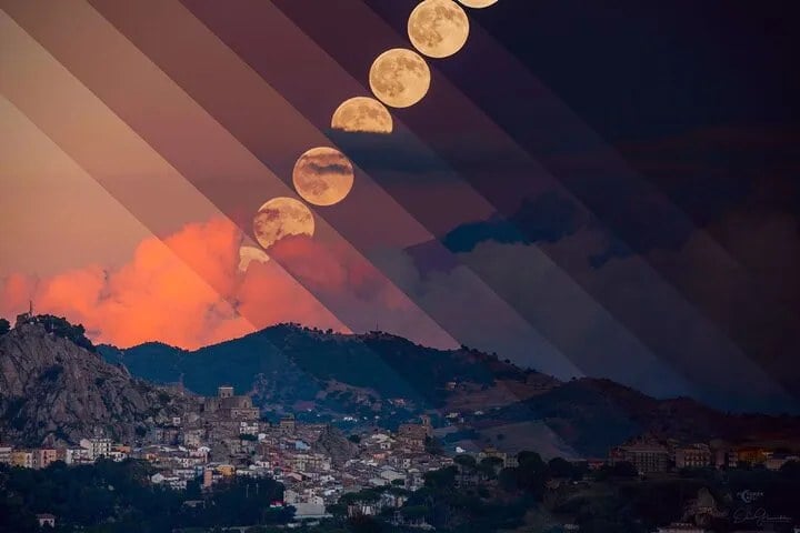 طلوع بینظیر ماه در عکس روز ناسا