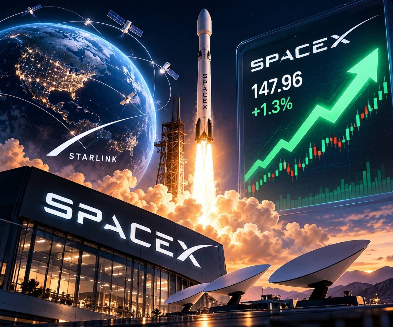 رشد سهام SpaceX با نزدیک شدن به گزارش درآمدها